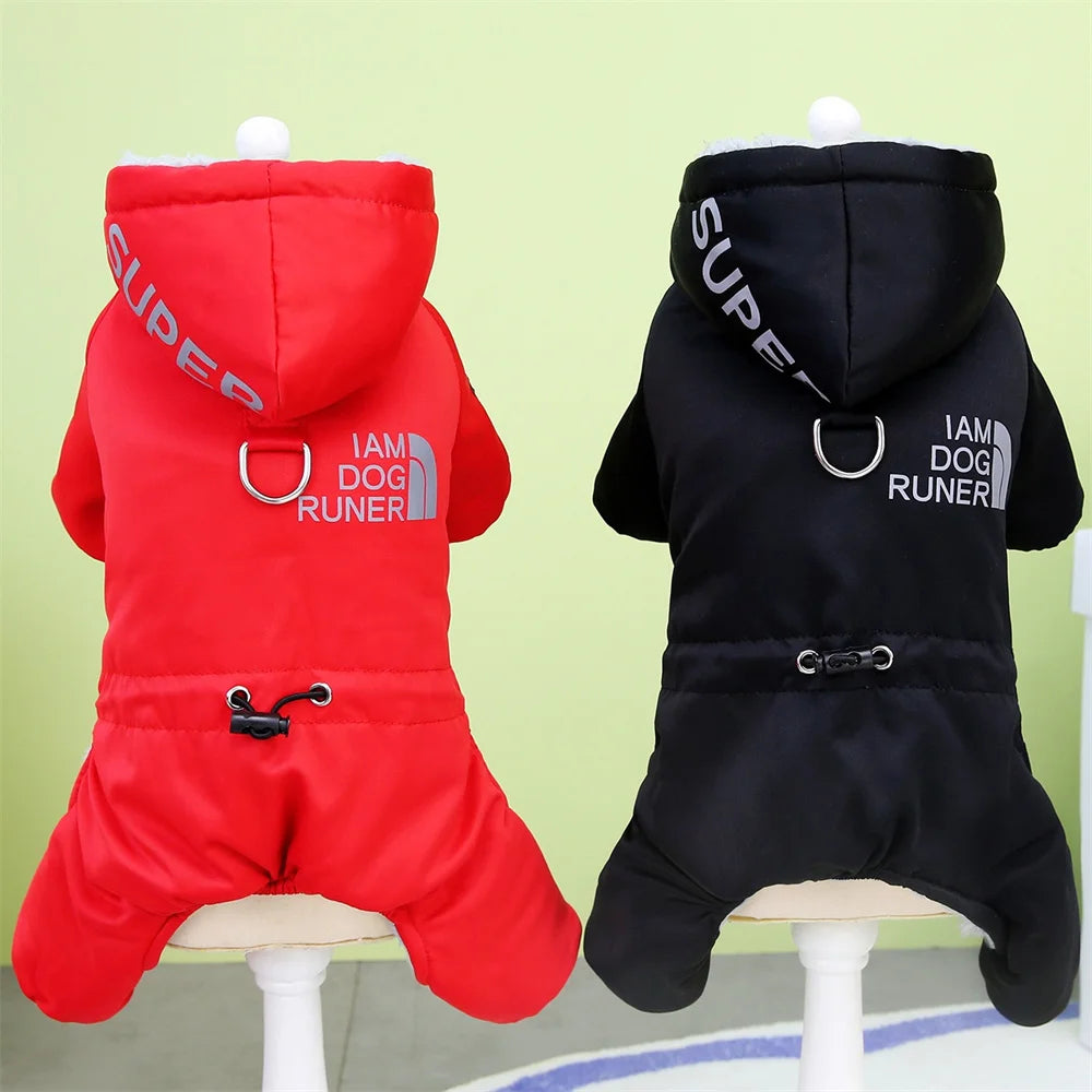 Warm Waterproof Dog Coat Hoodie for Small Pets - Thicken Jumpsuit for Chihuahua and Dogs