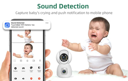 Tuya 6MP Smart Mini WiFi IP Camera Indoor Wireless Surveillance Auto Tracking Of Human Home Security CCTV Baby Pet Monitor