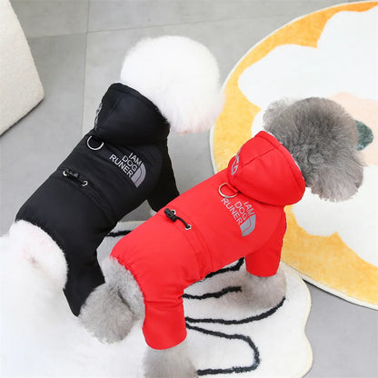 Warm Waterproof Dog Coat Hoodie for Small Pets - Thicken Jumpsuit for Chihuahua and Dogs