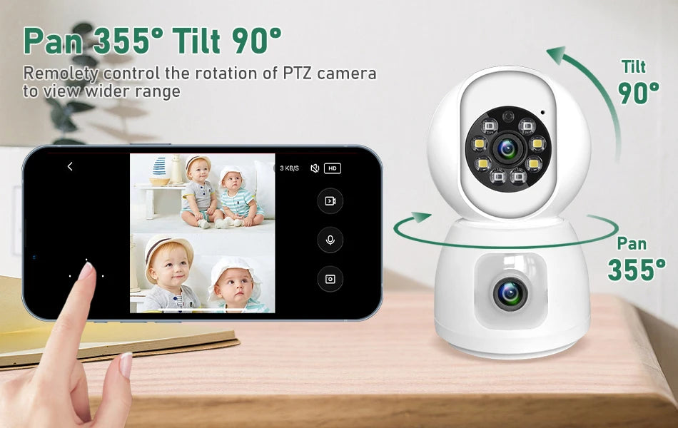 Tuya 6MP Smart Mini WiFi IP Camera Indoor Wireless Surveillance Auto Tracking Of Human Home Security CCTV Baby Pet Monitor