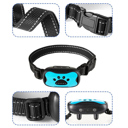 Pet Dog AntiBarking USB Electric Ultrasonic Dogs Stop Barking Vibration Anti Bark Collar Automatic Collar Dog Training Collars