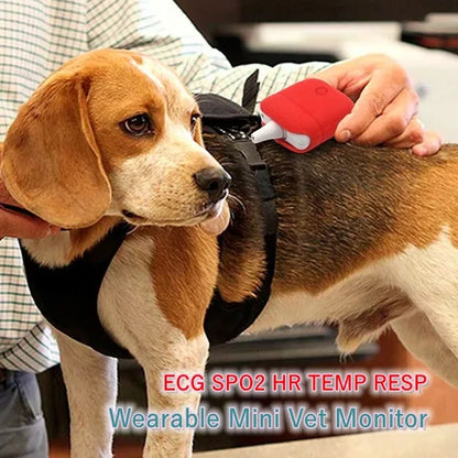 Portable Pet ECG & Pulse Oximeter Monitor - Dog Heart Rate, SpO2 & Temperature Tracker