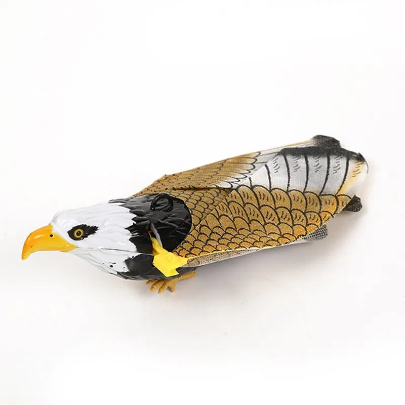 Electric Flying Eagle Pet Toy with Light & Music – Rotating Simulation Bird