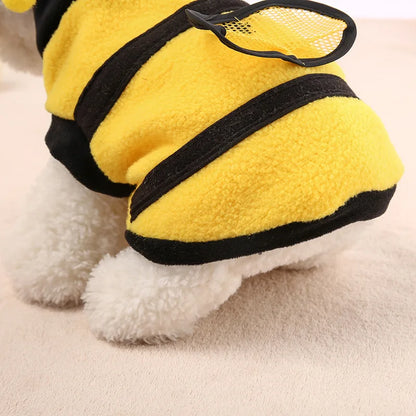 Bee Pet Puppy Fleece Hoodie Costume - Dog & Cat Halloween Sweater