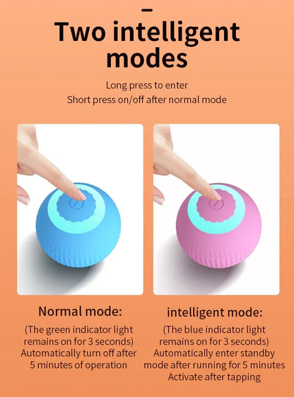 Rechargeable Interactive Rolling Ball Toy for Cats and Dogs - Imitates Mouse Tail