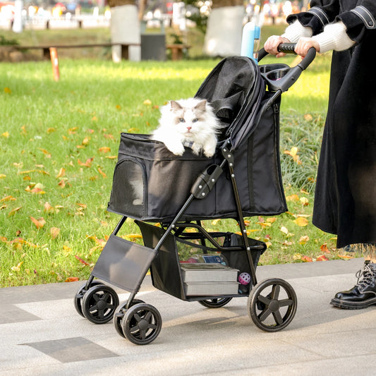 Pet Dog Carrier Stroller Cat Cart Outdoor Breathable Lightweight Foldable 3 Colors Pet Dog Carriers Stroller переноска для собак