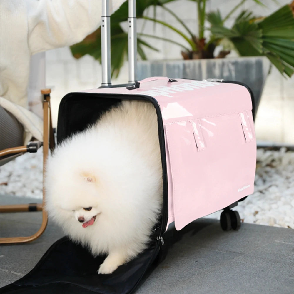 Large Pet Dog Trolley Load 15KG 4 Universal Wheels Pet Stroller Cat Dog Carrier Bag Wheeling Suitcase For Big Pet Travel Case