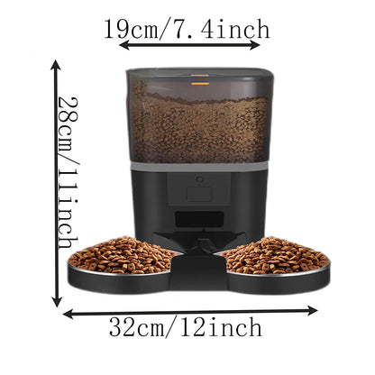 4L Double Meal Camera APP Automatic Pet Feeder Time For Pet Cats Dog Food Stainless Steel Bowl Video Dispenser Smart Pet Feeder