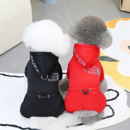 Warm Waterproof Dog Coat Hoodie for Small Pets - Thicken Jumpsuit for Chihuahua and Dogs