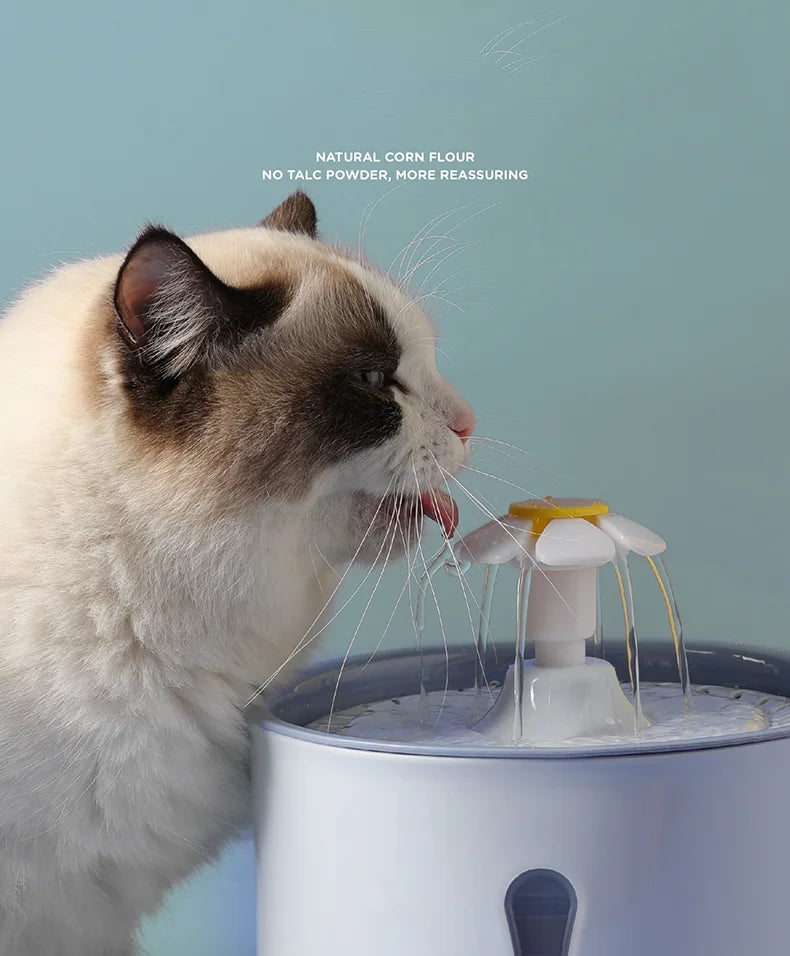 2.4L Pet Cat Dispenser Drinking Water Fountain Activated Carbon Filters LED Automatic Feeder Container USB Interface