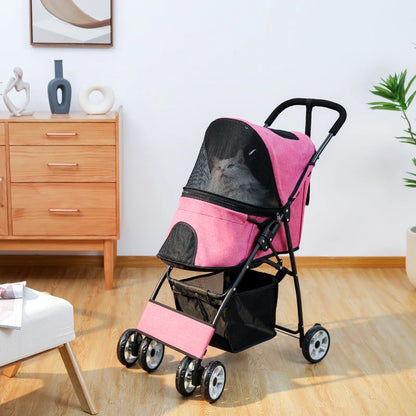 Pet Dog Carrier Stroller Cat Cart Outdoor Breathable Lightweight Foldable 3 Colors Pet Dog Carriers Stroller переноска для собак