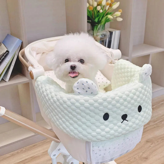 Cozy Cooling Mat for Dog Stroller & Carrier - Soft Bed for Small & Medium Pets.