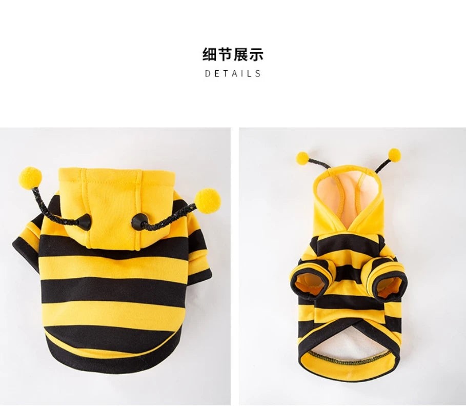 Pet Bee Halloween Costume Hoodie for Dogs & Cats | Pet Accessories