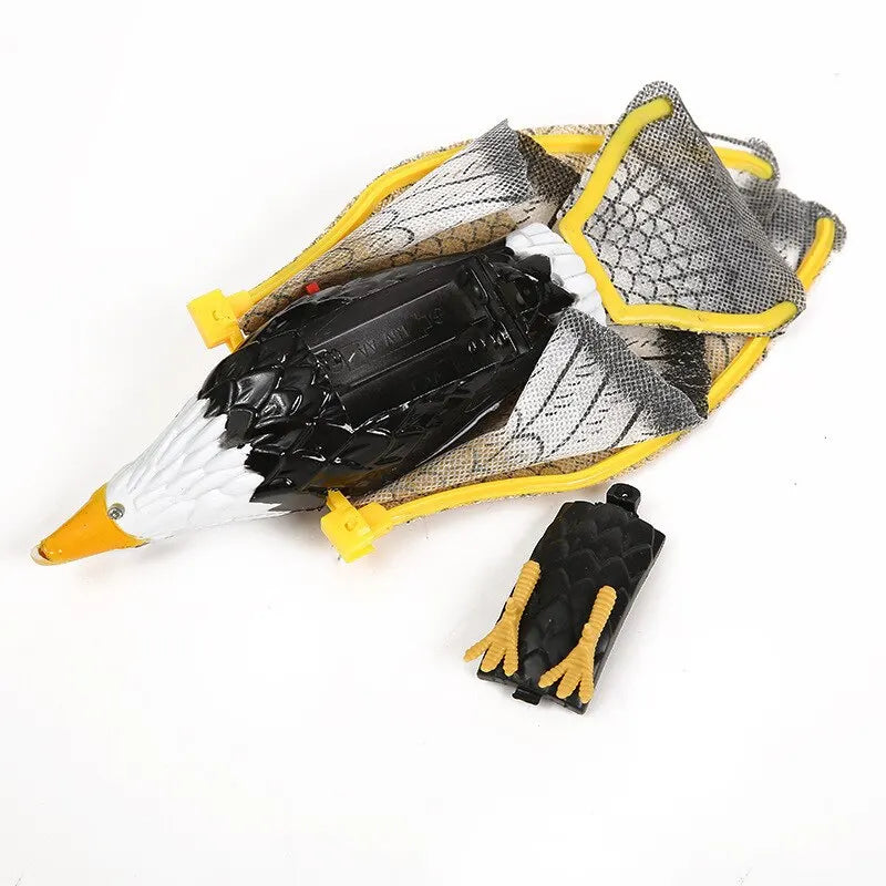 Electric Flying Eagle Pet Toy with Light & Music – Rotating Simulation Bird