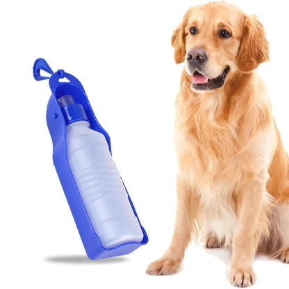 250ml/500ml Pet Dog Water Bottle Plastic Portable Water Bottle Pets Outdoor Travel Drinking Water Feeder Bowl Foldable Dog Bowls