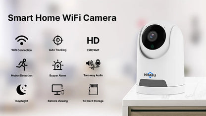 Hiseeu 2K 4MP PTZ IP Camera WIFI Wireless Smart Home Security Surveillance Camera Two-way Audio Indoor Baby Pet Monitor Camera