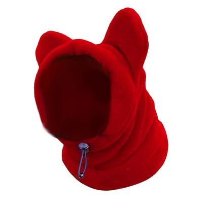 Winter Pet Hat: Fleece Adjustable Hoodie for Medium to Large Dogs and Cats