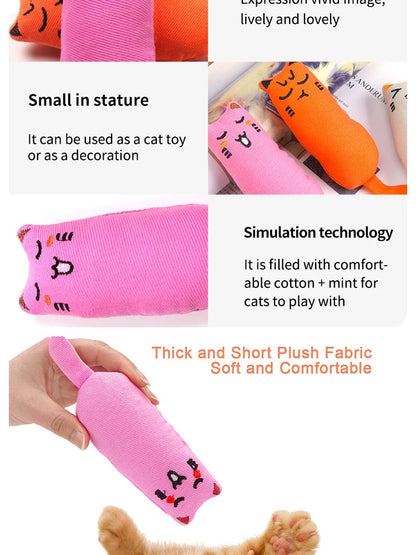 Catnip Thumb Plush Chew Toy – Bite-Resistant, Teeth Grinding Pillow for Cats | Pet Accessories