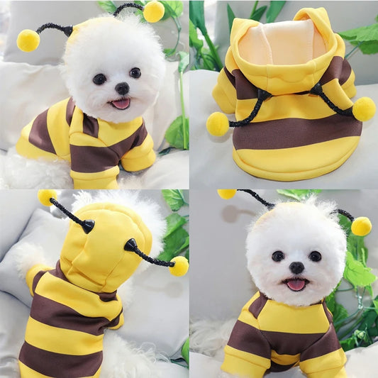 Bee Pet Fleece Hoodie Costume for Dogs & Cats