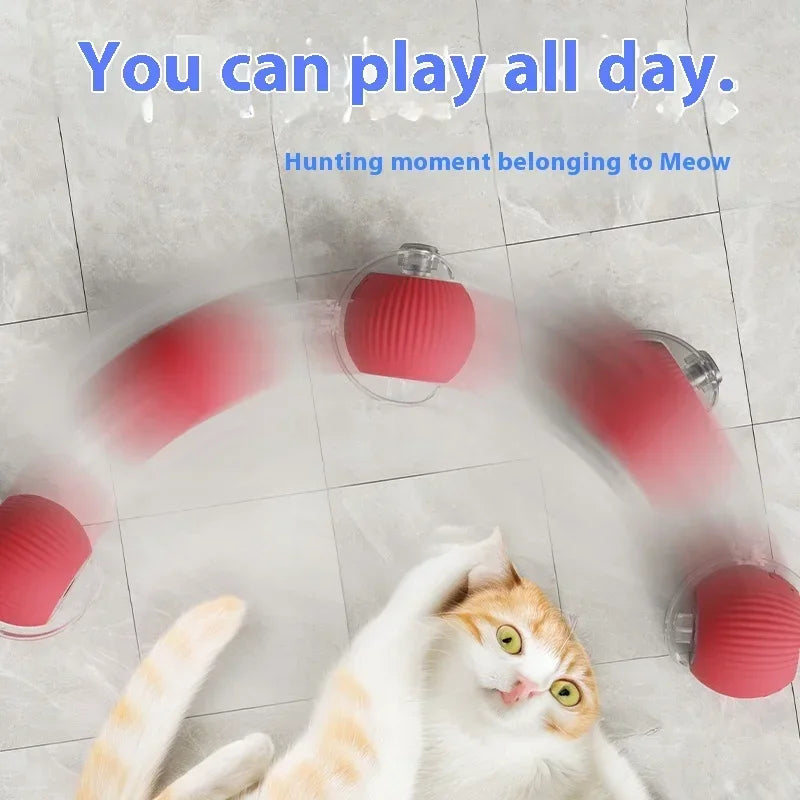 Rechargeable Interactive Rolling Ball Toy for Cats and Dogs - Imitates Mouse Tail