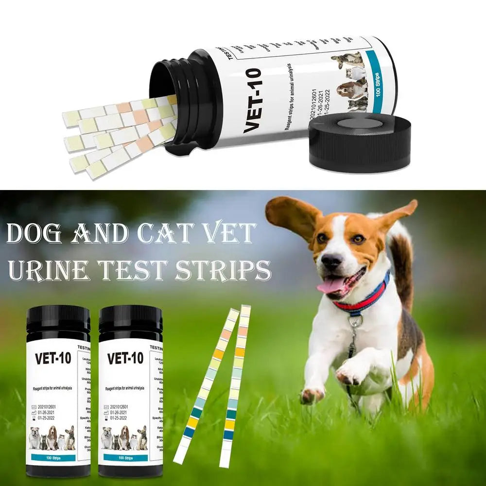 10-in-1 Urine Test Kit for Dogs - Urinalysis Parameter Tests for Pet Health Monitoring