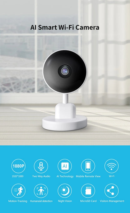 3MP Camera WiFi Tuya Smart Life Wireless Two Way Audio Surveillance Camera Security Home Dog Pet Monitor with App