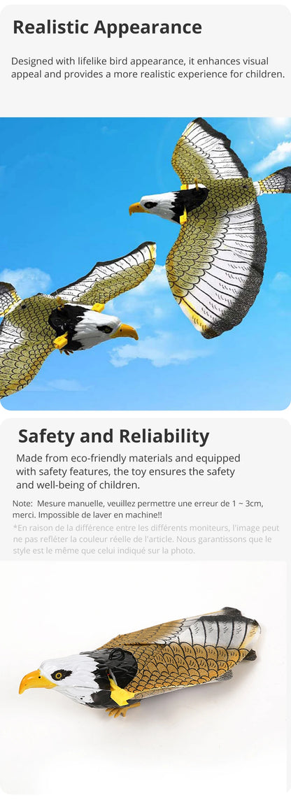 Electric Flying Eagle Pet Toy with Light & Music – Rotating Simulation Bird