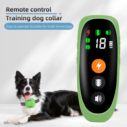 Training Collar Dog Electric Anti Bark Device Rechargeable Remote Control Pet with Vibration Sound Function Barksilence for Dogs